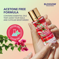 Lavanda Blossom, botella con flores, aroma fresco para uñas sin químicos agresivos.