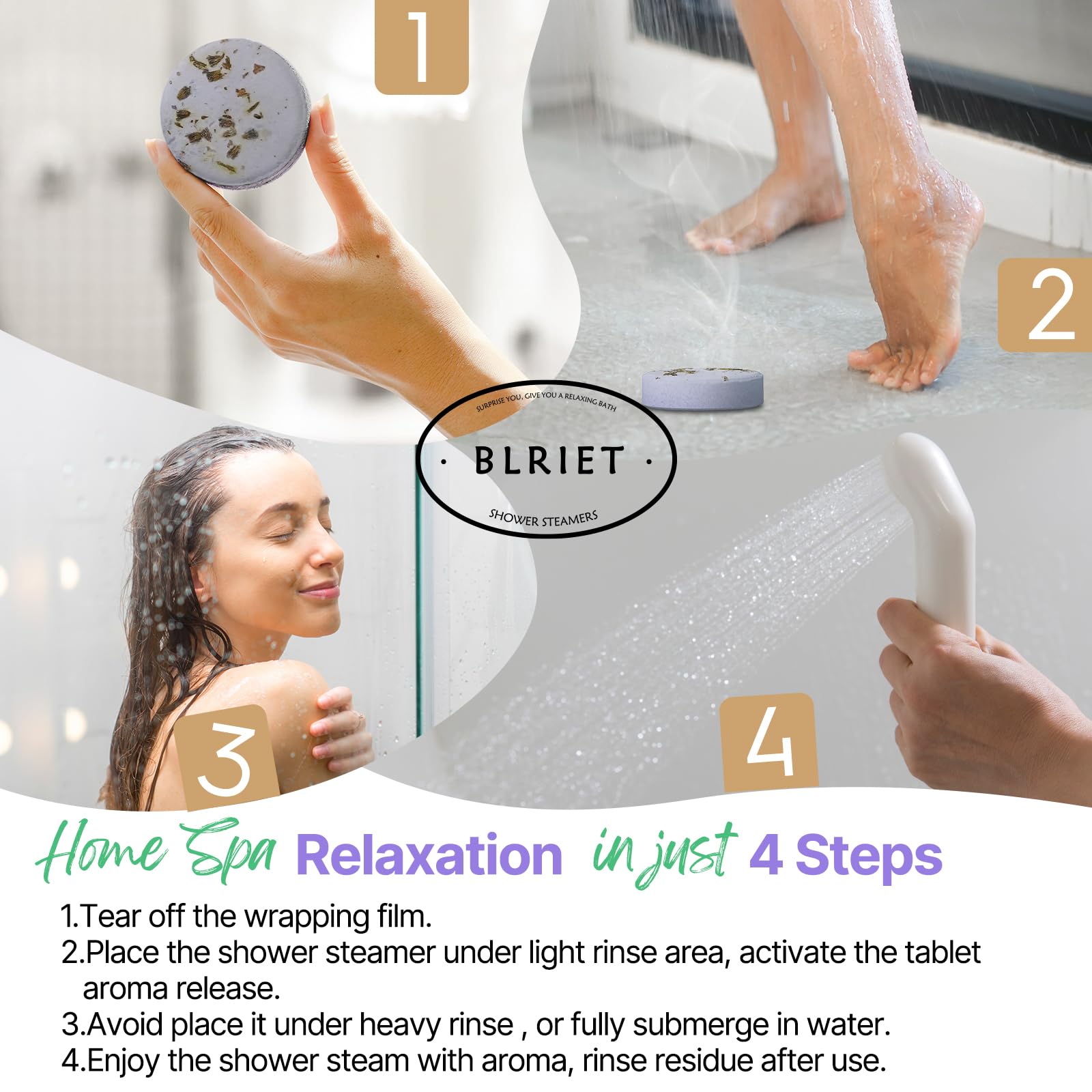 BLRIET, relajacion-ducha profunda, vapor envolvente para serenidad