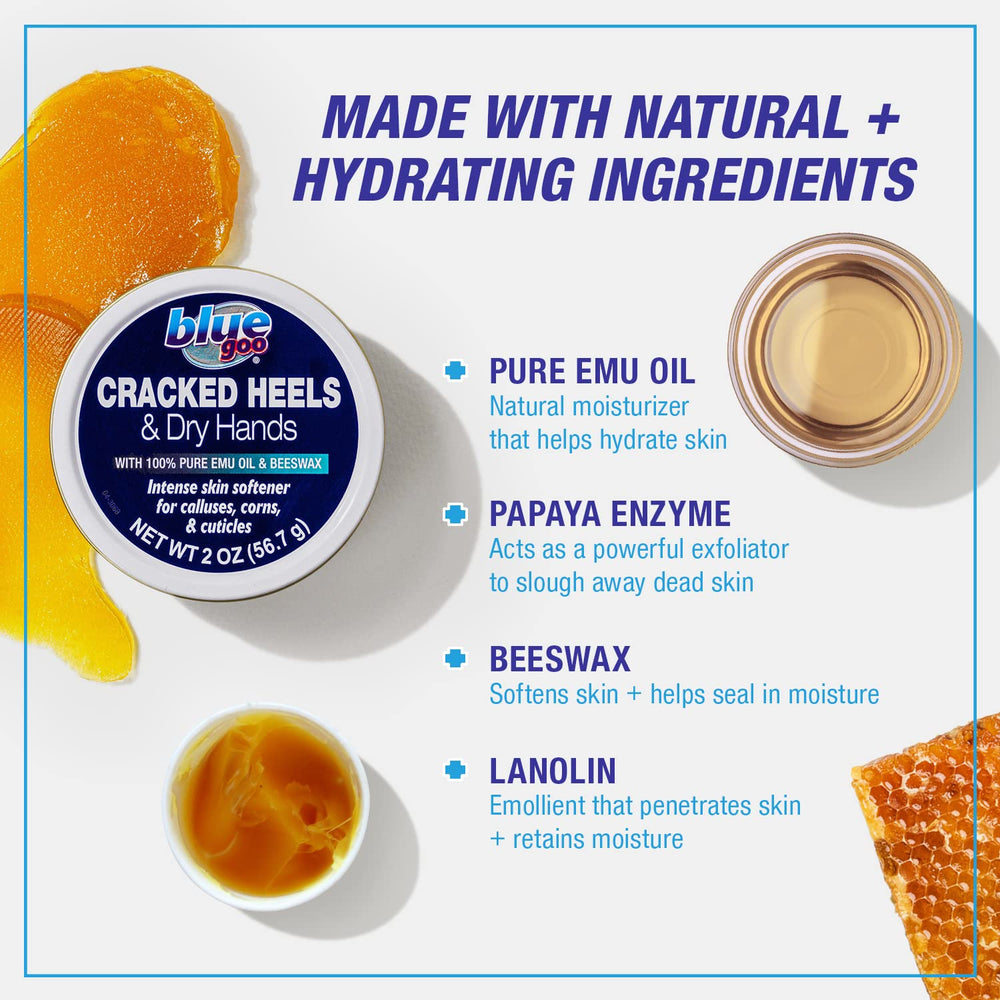 Blue Goo three-pack box front highlighting trio for dry skin care