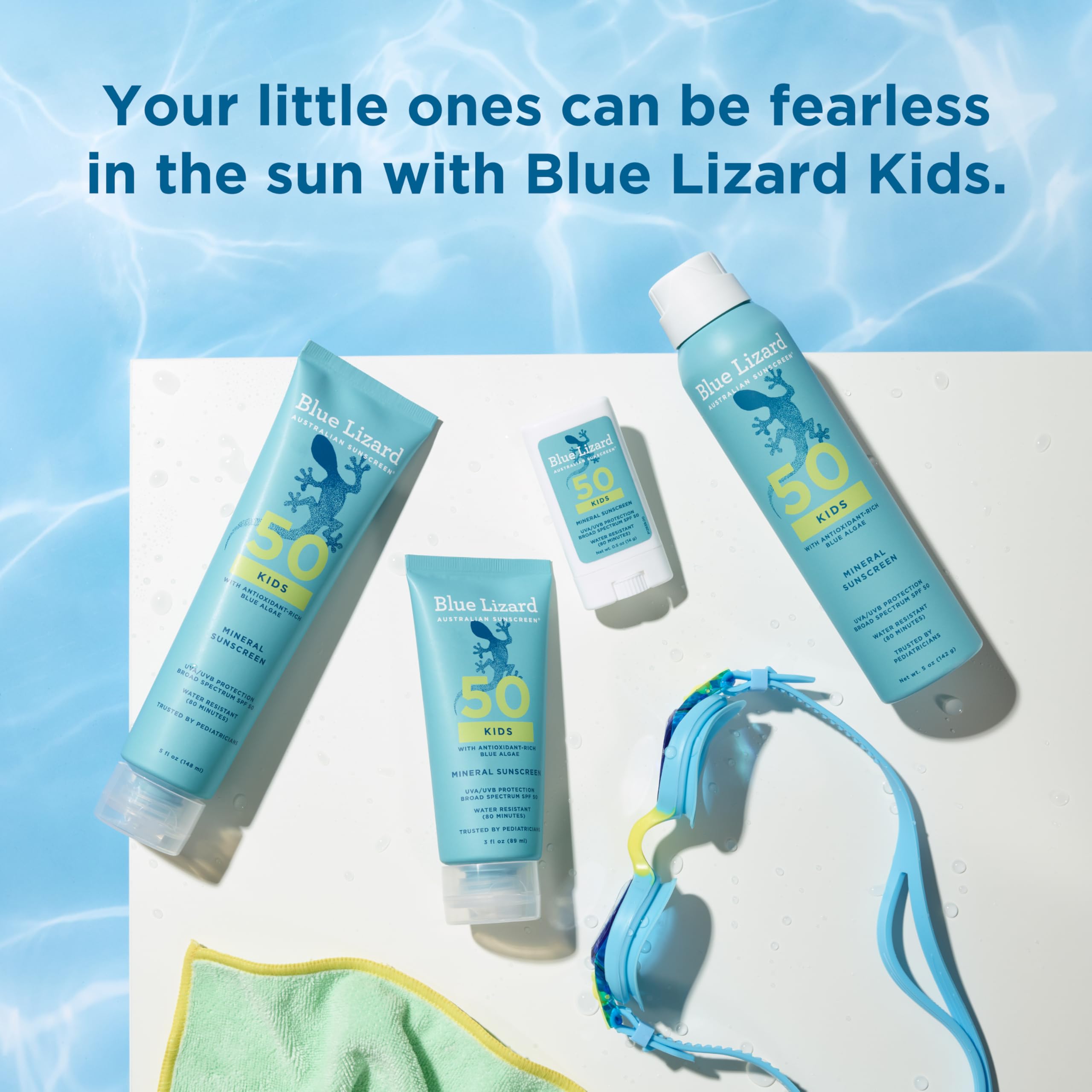 Blue Lizard Kids Mineral SPF 50 envase de 147 ml para uso diario