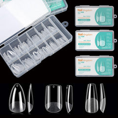 BlueZOO conjunto de puntas gel suave con tres estilos para uso casero.