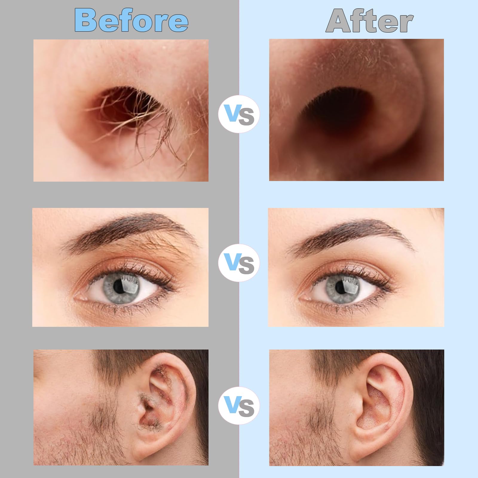 BlueZOO diseño espiral-nariz: reduce molestias al retirar vello nasal.
