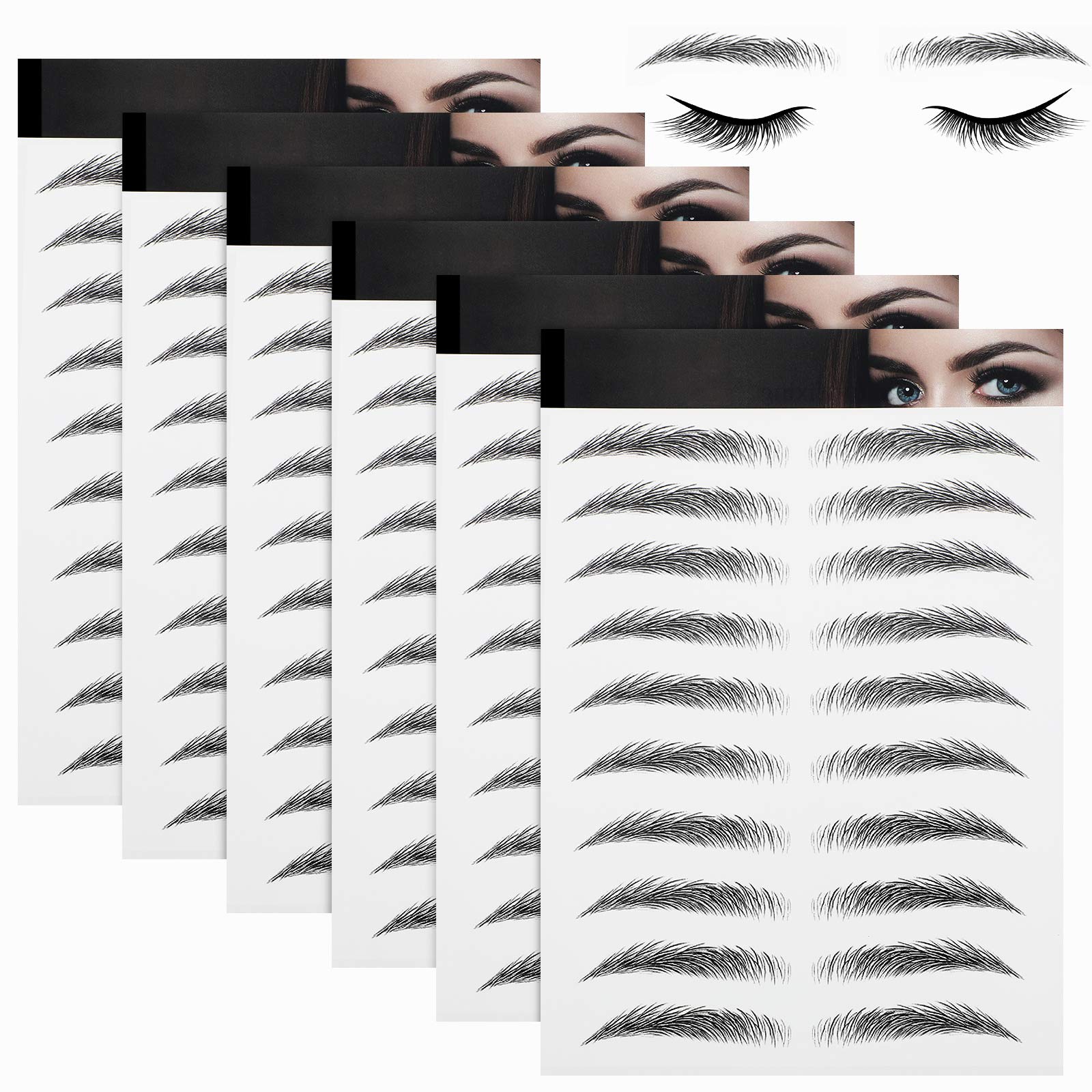 Blulu cejas 4D con arco natural para un aspecto rápido y definido.