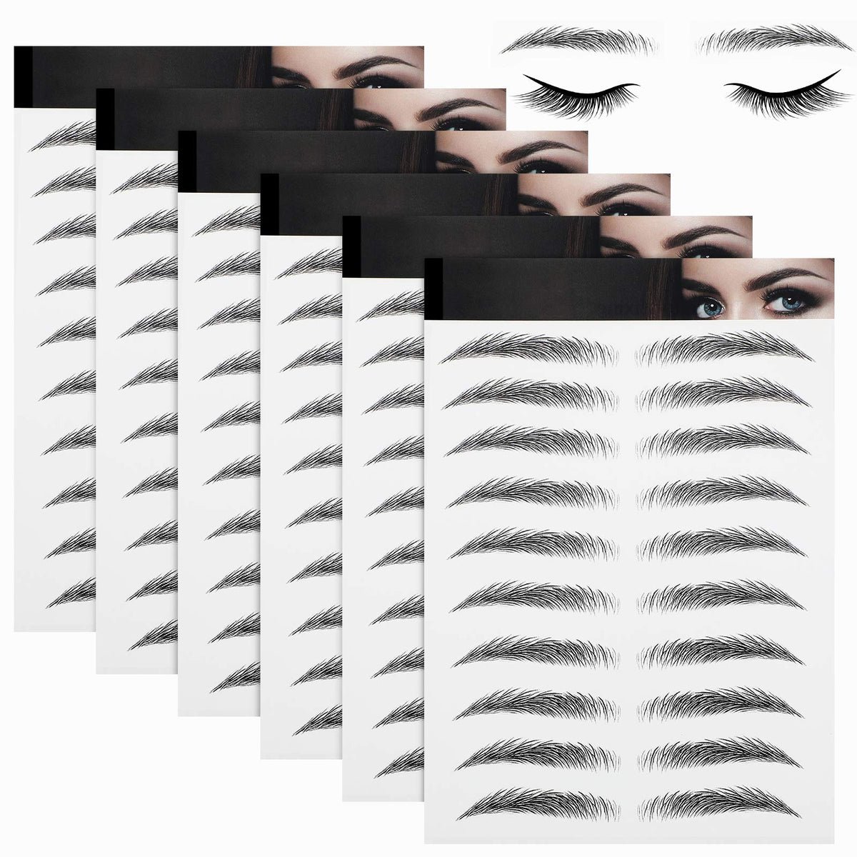 Blulu cejas 4D con arco natural para un aspecto rápido y definido.