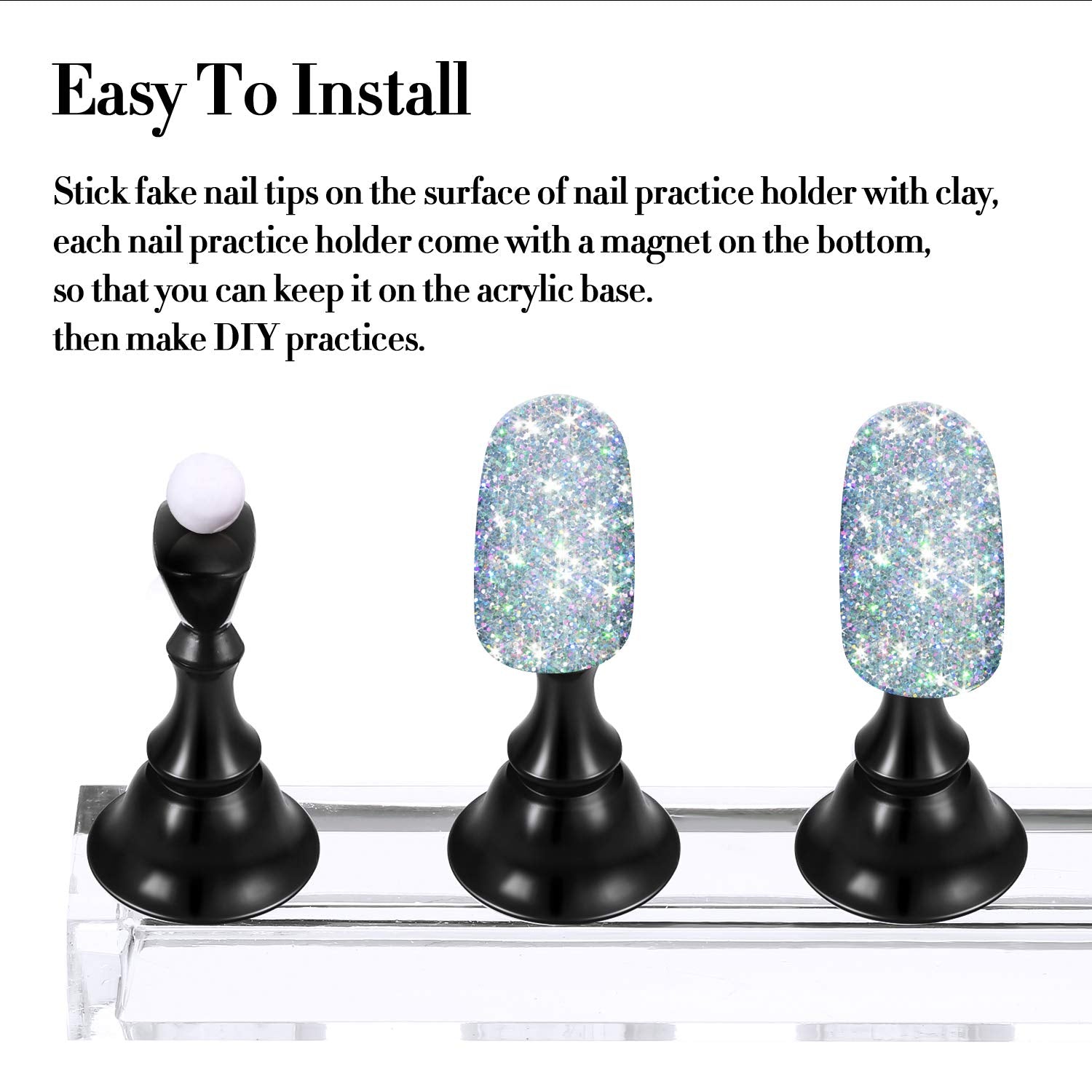 Medidas y accesorios del set Blulu para nail art
