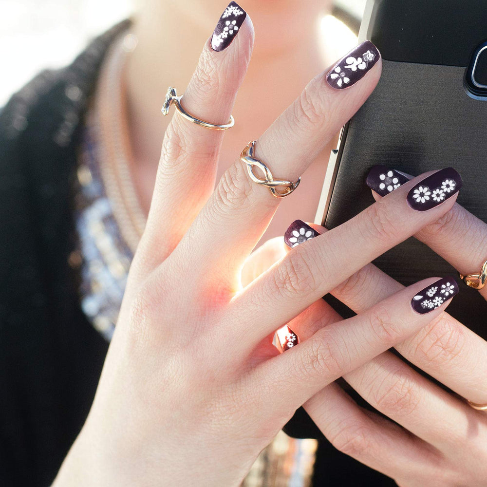 Blulu juego de diseños florales para manicura elegante