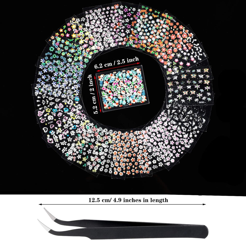 Blulu pegatinas multicolor para uñas, combinaciones rápidas