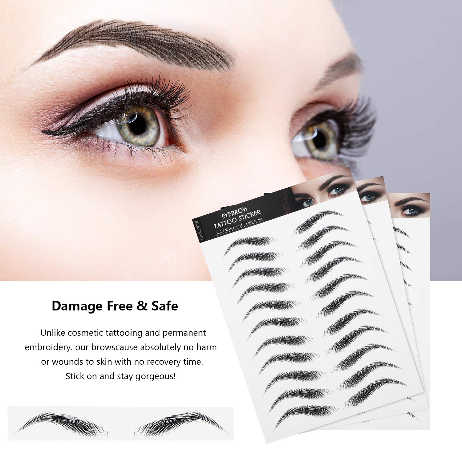 Blulu reusable eyebrow transfers for flexible wear