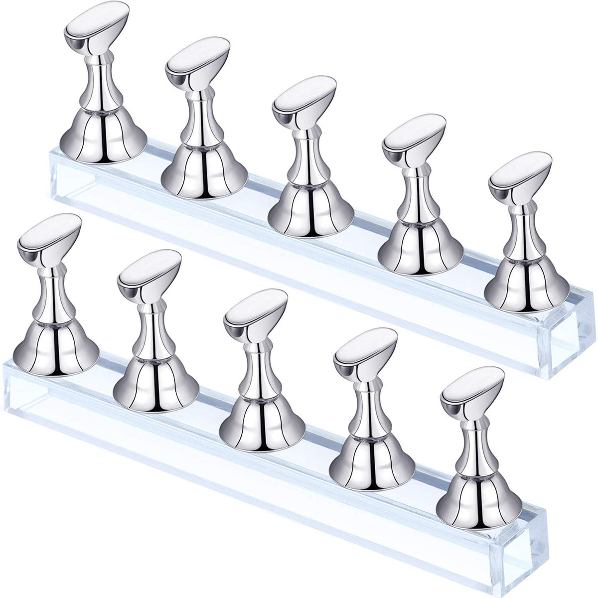 Blulu soporte uñas postizas magnetico base, estable para practicar y exhibir decoraciones.