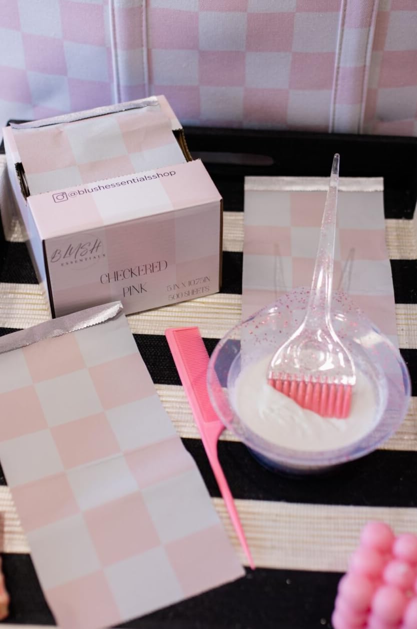 Blush Essentials láminas rosas para cabello, diseño atractivo que agrada a clientes durante la coloración.