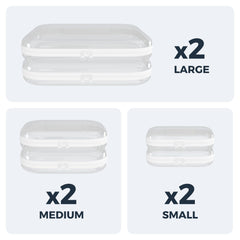 B'More Brands estuche mediano transparente, perfecto para maquillaje y viaje