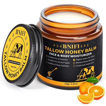 BNIFI bálsamo de manteca de res y miel para rostro, hidratación suave