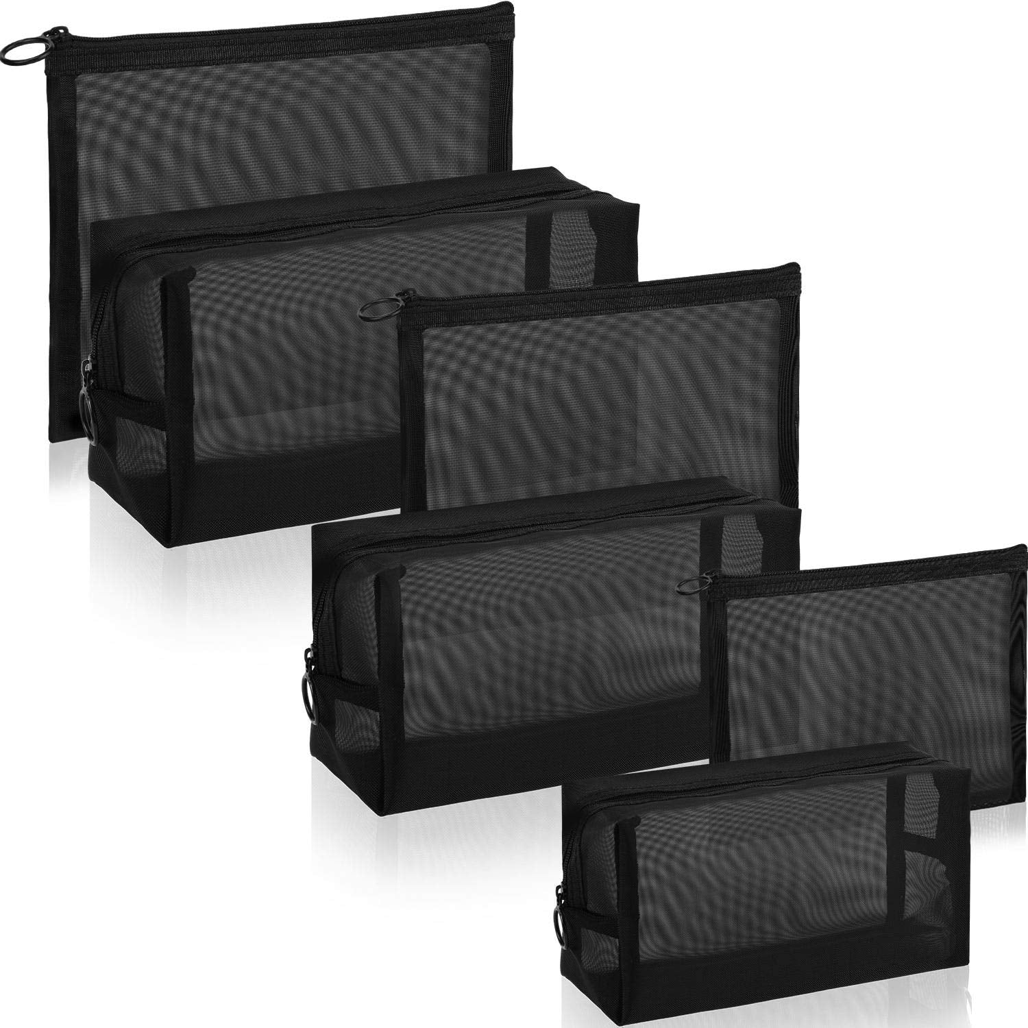 Boao bolsa malla cosmética 6 piezas, ideal para organizar productos en casa o viaje.