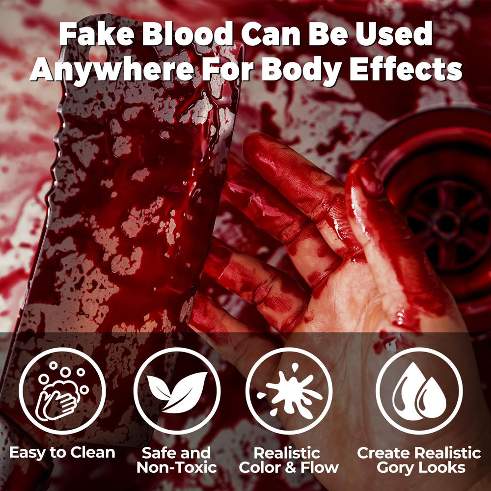 BOBISUKA sangre oscura para rostro y prendas, efecto dramático no comestible.