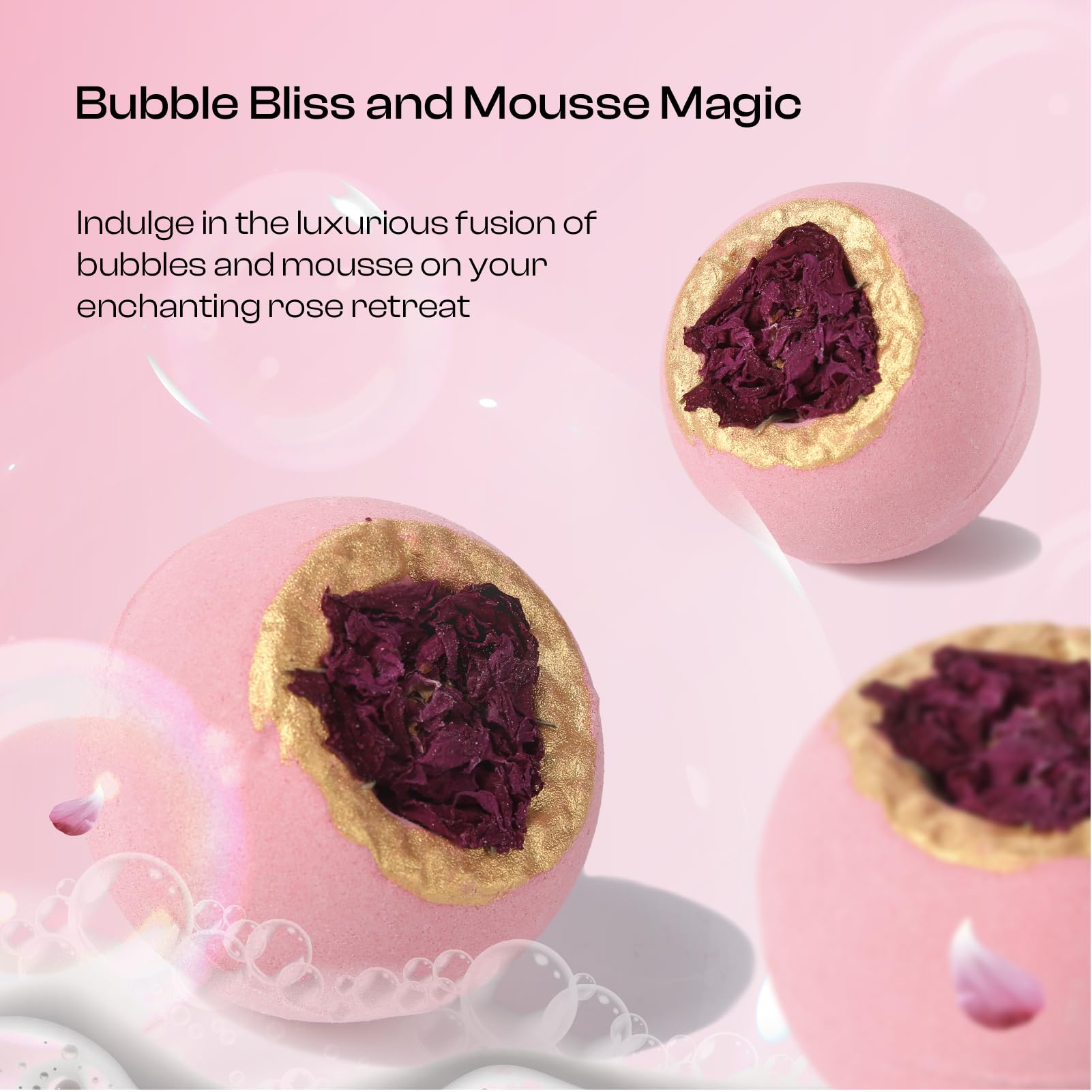 Ingrédients naturels des bombes de bain BoboSweeTree pour une douceur corporelle.