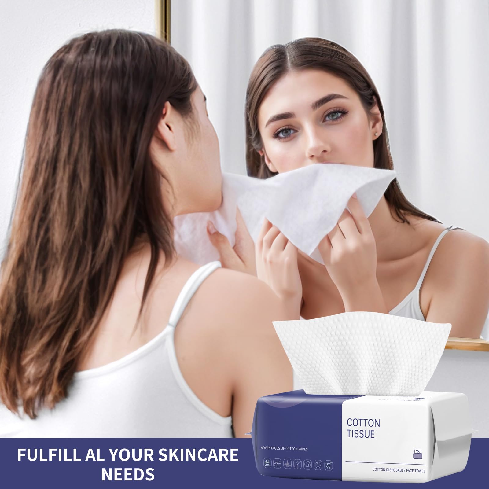 Toalla multifuncional BODFPPC para limpieza facial y viaje.