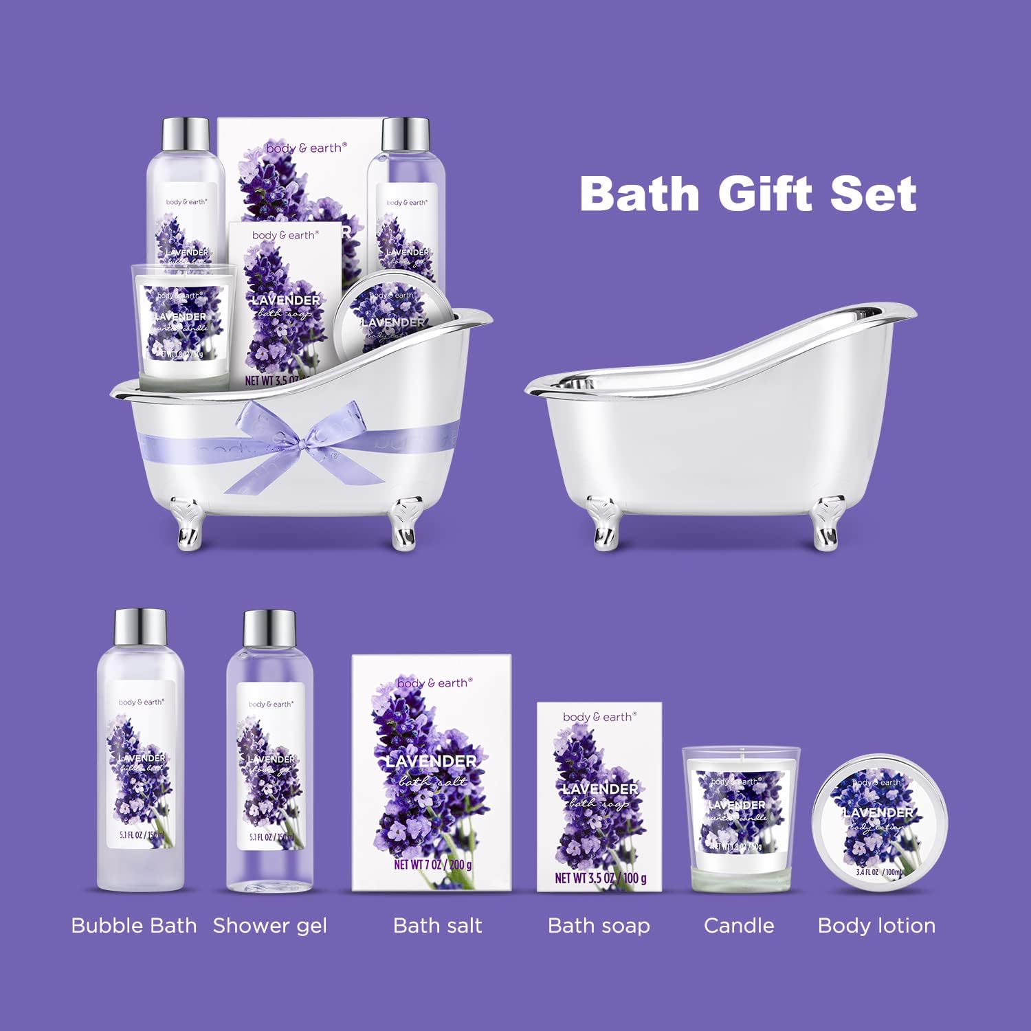 BODY & EARTH bain-bulle-lavande, moment luxueux et réconfortant