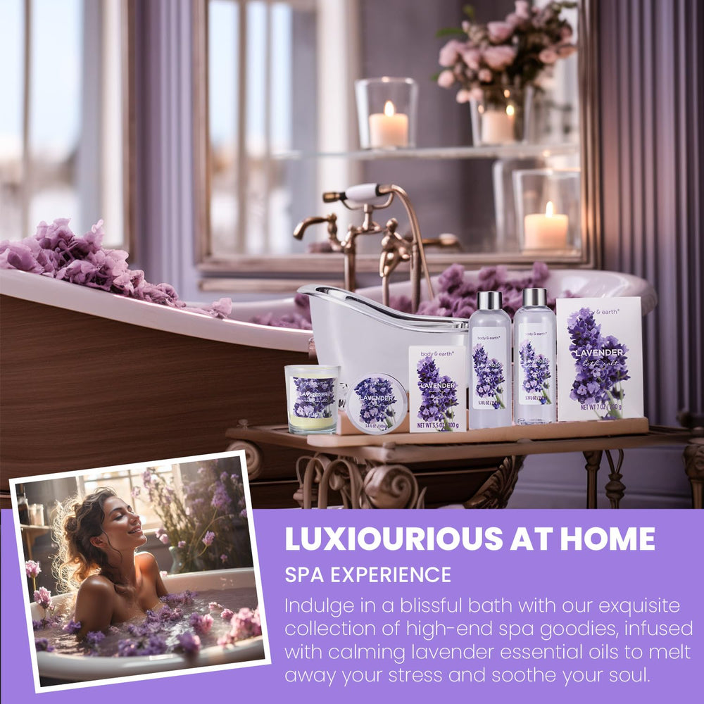 BODY & EARTH bougie-lavande, ambiance apaisante et parfum durable