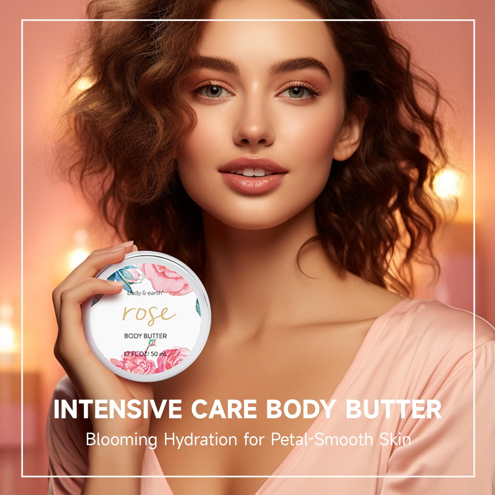 BODY & EARTH caja regalo baño rosa lista para sorprender