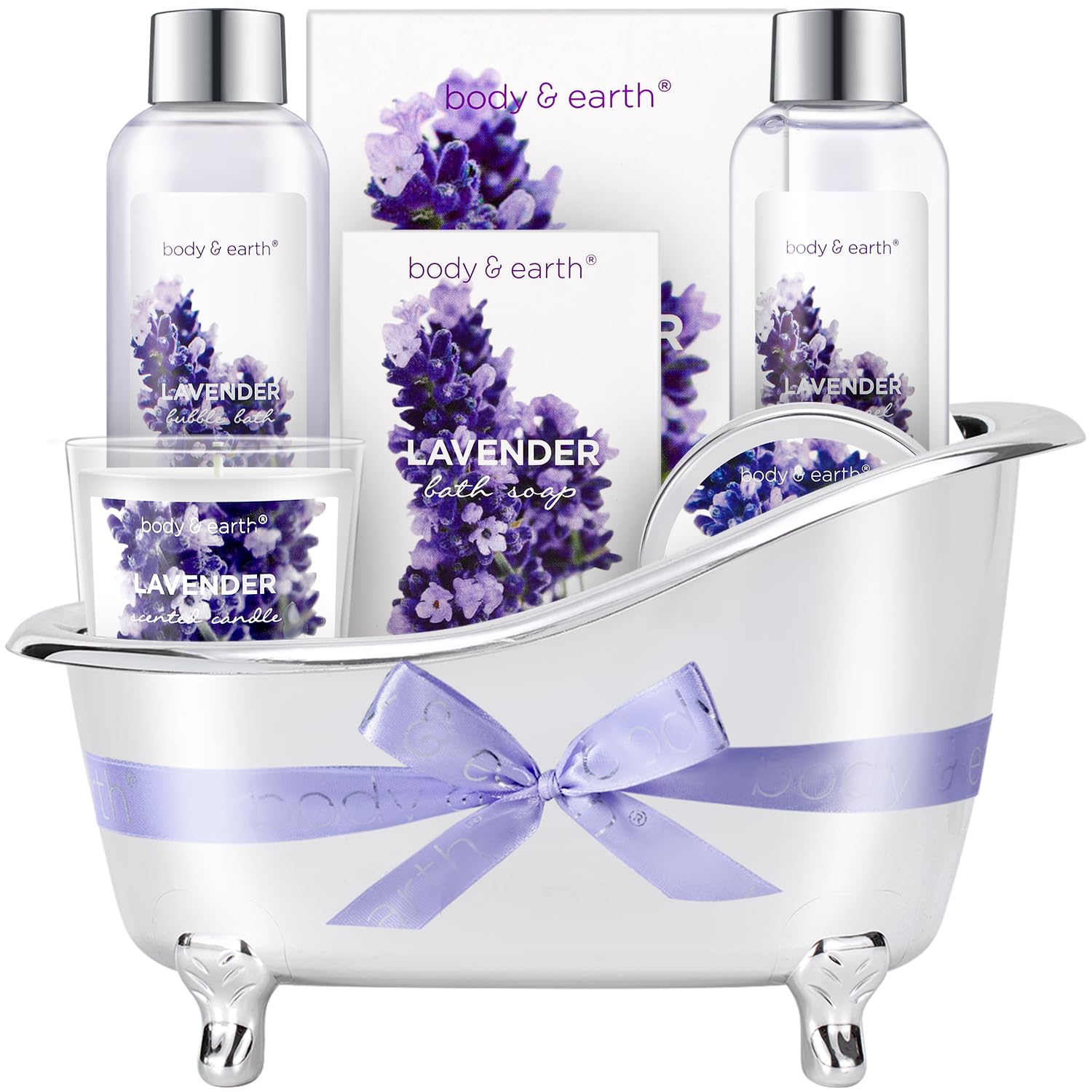 BODY & EARTH coffret-lavande, cadeau spa à domicile pour rituel détente