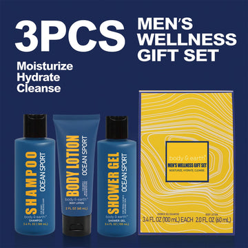 BODY & EARTH jabon corporal para hombres, aroma oceano, uso diario suave