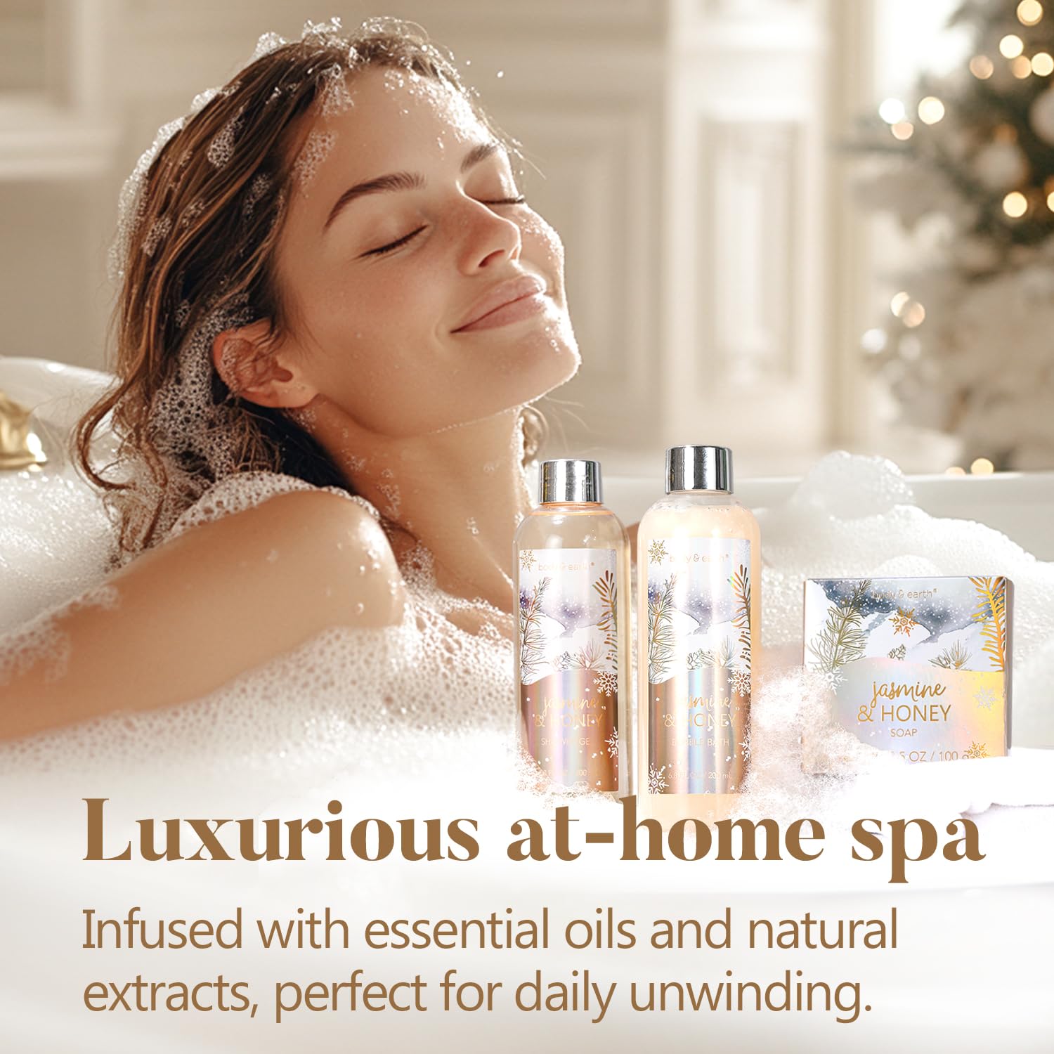 Body & Earth lait corporel jasmin: hydratation longue durée.