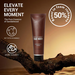 BODY & EARTH limpiador facial para hombres, piel fresca y limpia