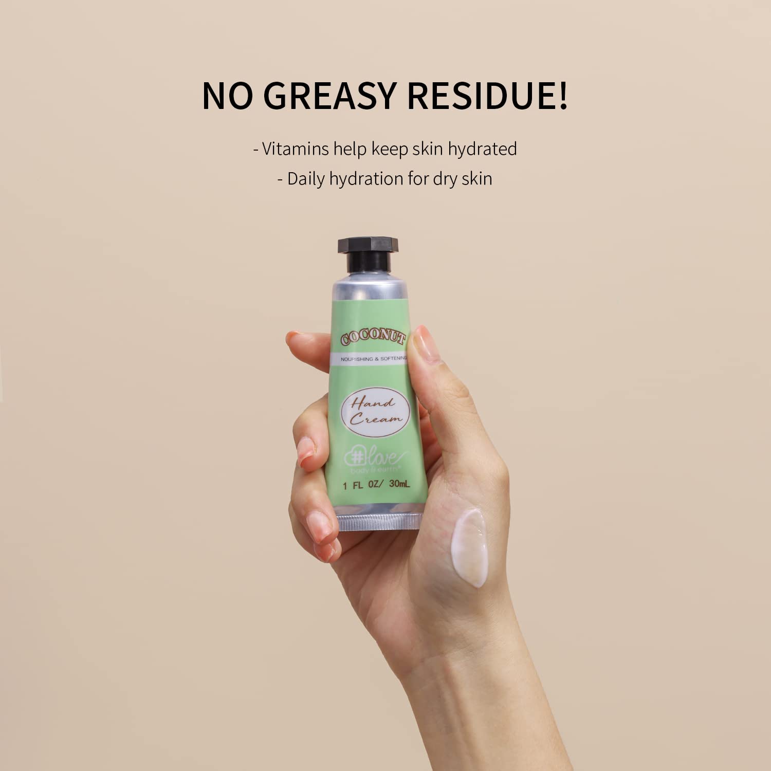 BODY & EARTH # LOVE crema de manos dulce-rosa, aroma suave y uso diario.
