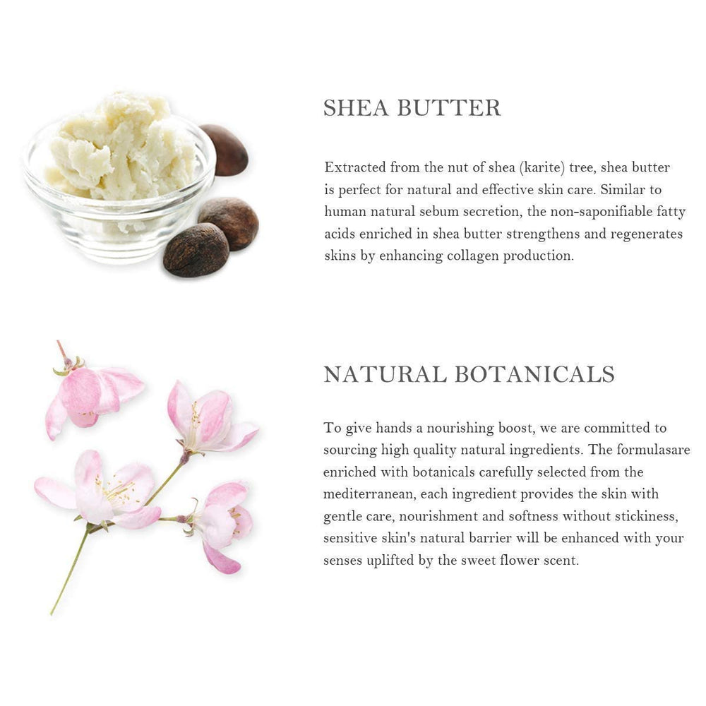 BODY & EARTH # LOVE cremas con fragancia floral de peonía y almendra, suavizan la piel.