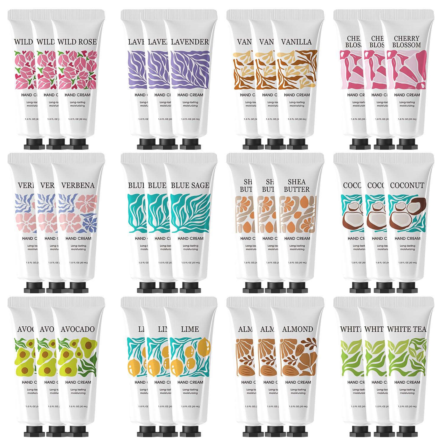 BODY & EARTH # LOVE set de 36 cremas de manos para regalo y viaje