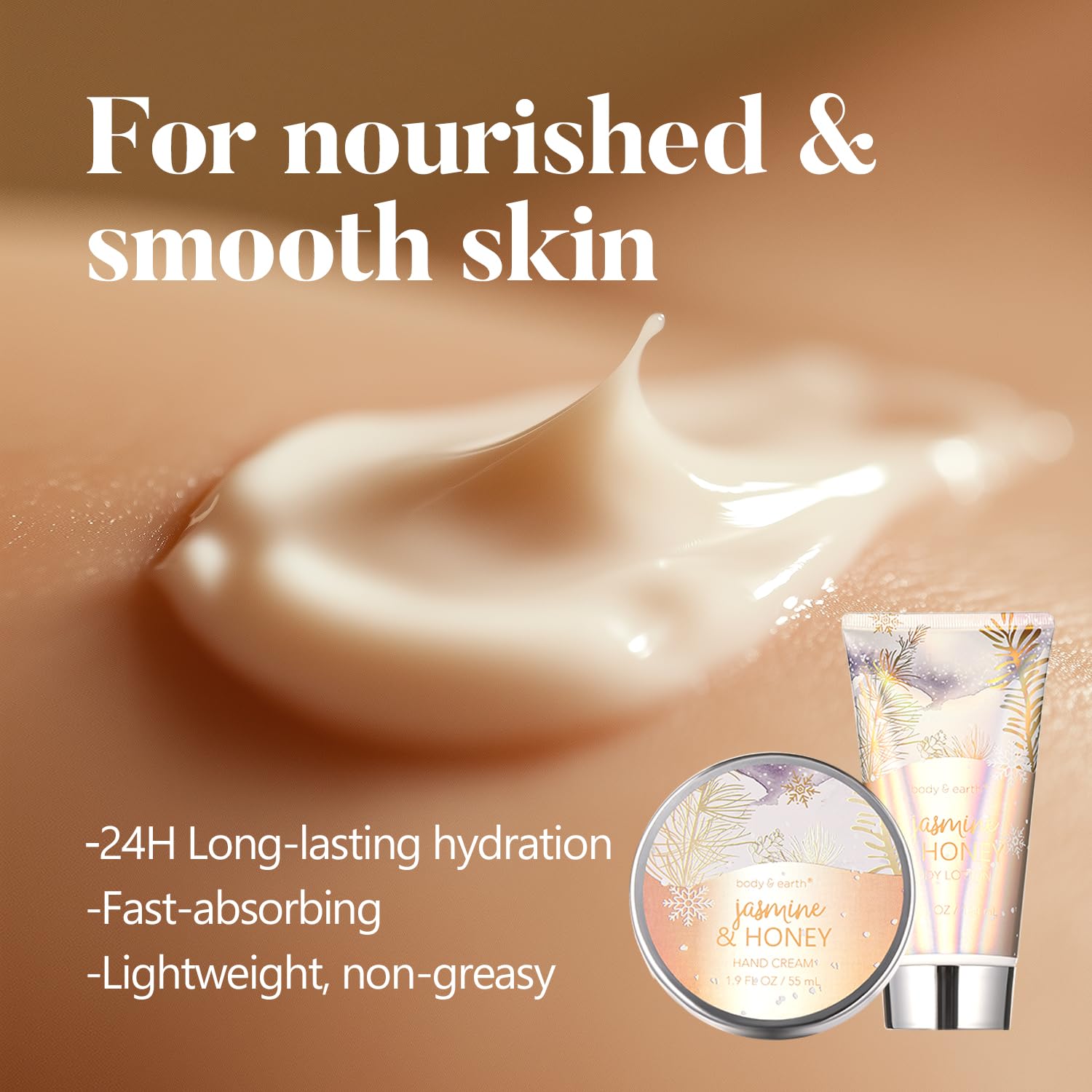 Body & Earth savon jasmin miel: nettoie en douceur avec fragrance naturelle.