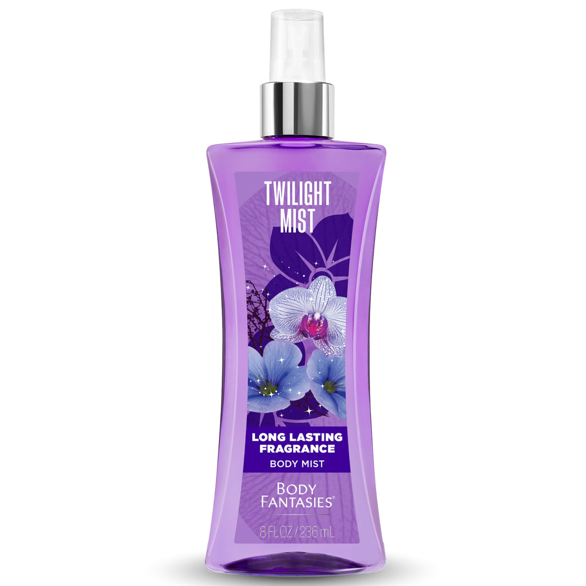 Body Fantasies Twilight Mist, frasco elegante para un aroma duradero