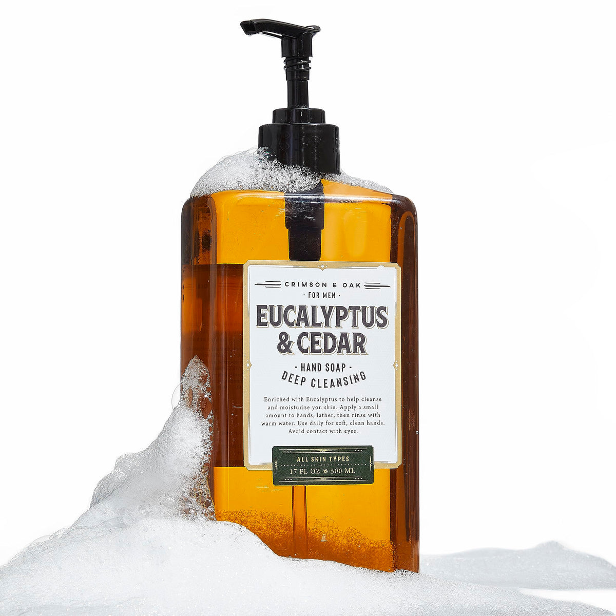 Body Prescriptions Crimson & Oak, dispensador para jabón de cedro y eucalipto.