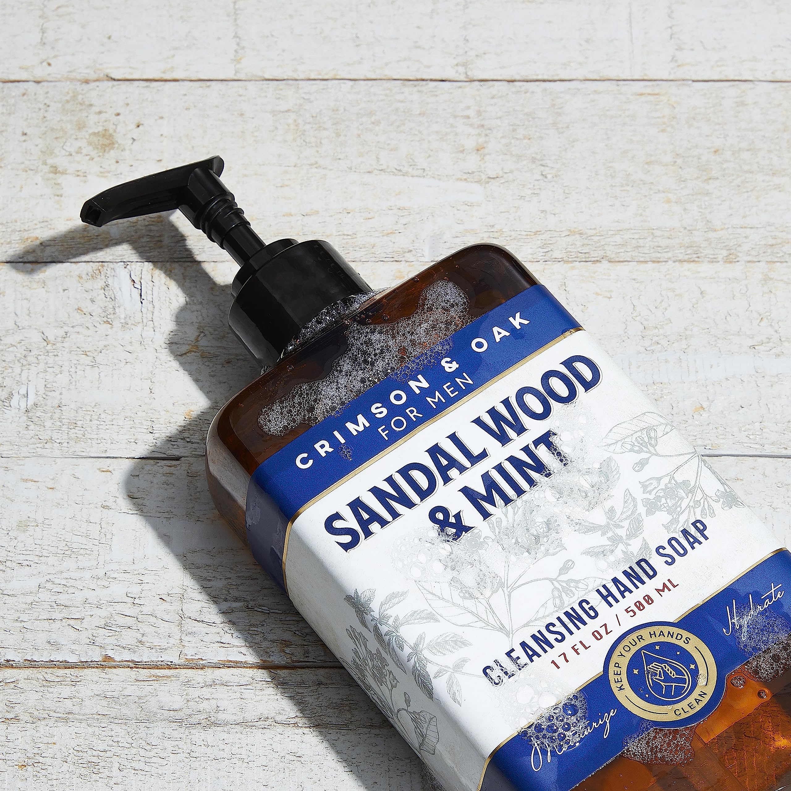 Body Prescriptions Crimson & Oak botella transparente con dispensador, uso cómodo en cocina o baño