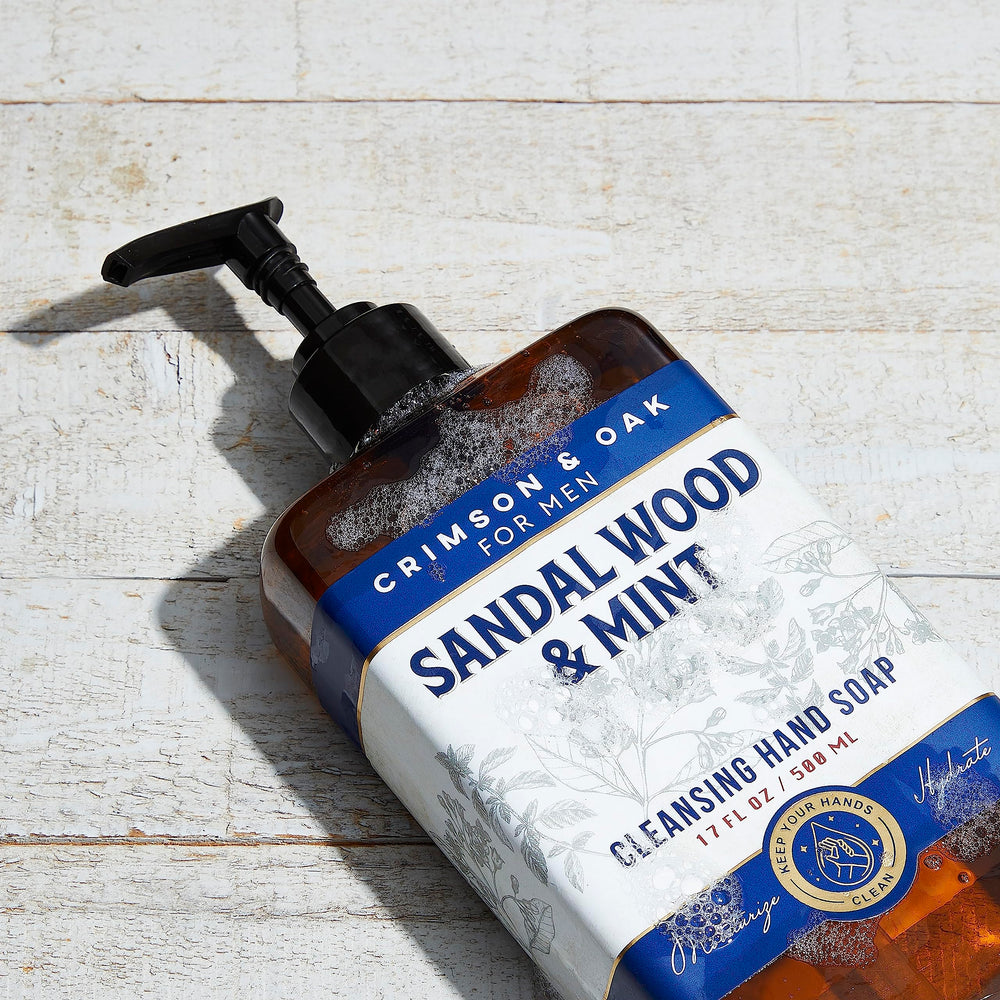 Body Prescriptions Crimson & Oak botella transparente con dispensador, uso cómodo en cocina o baño