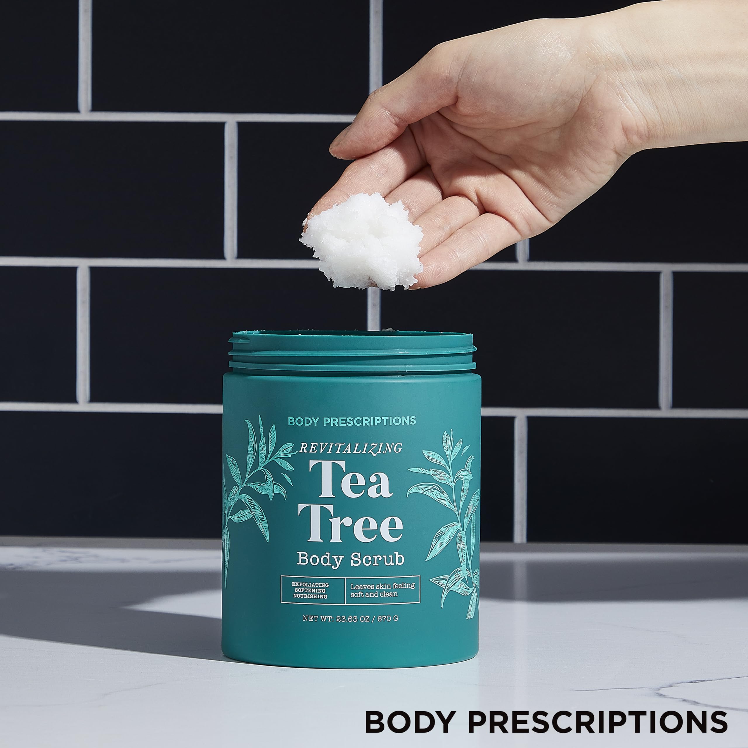 Body Prescriptions Exfoliante Corporal aroma de árbol de té para ritual diario de relajación