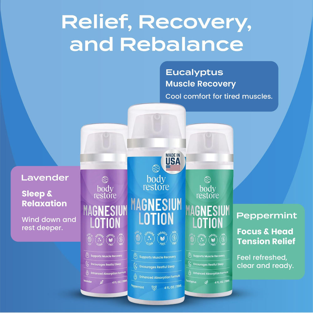 Body Restore locion en bolsa de viaje, ideal para llevar a cualquier lugar.