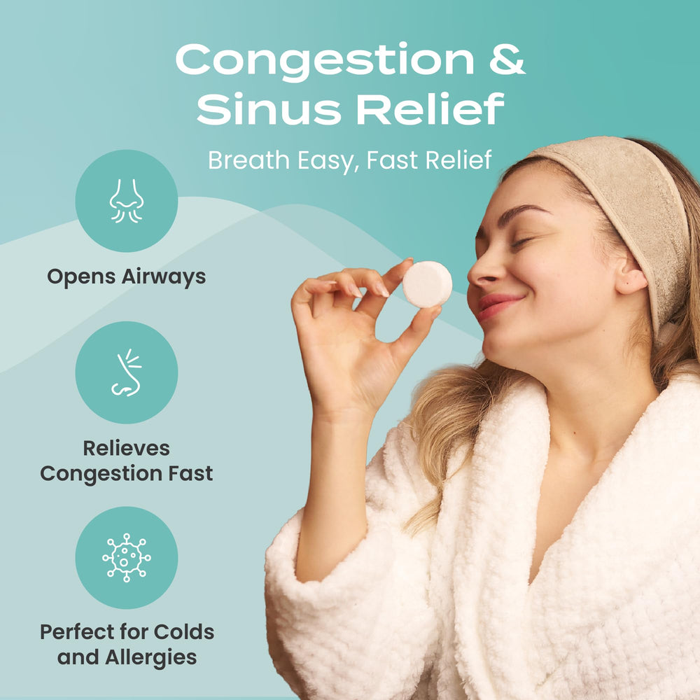 Body Restore etiqueta de eucalipto visible, señal de fragancia fresca para duchas.