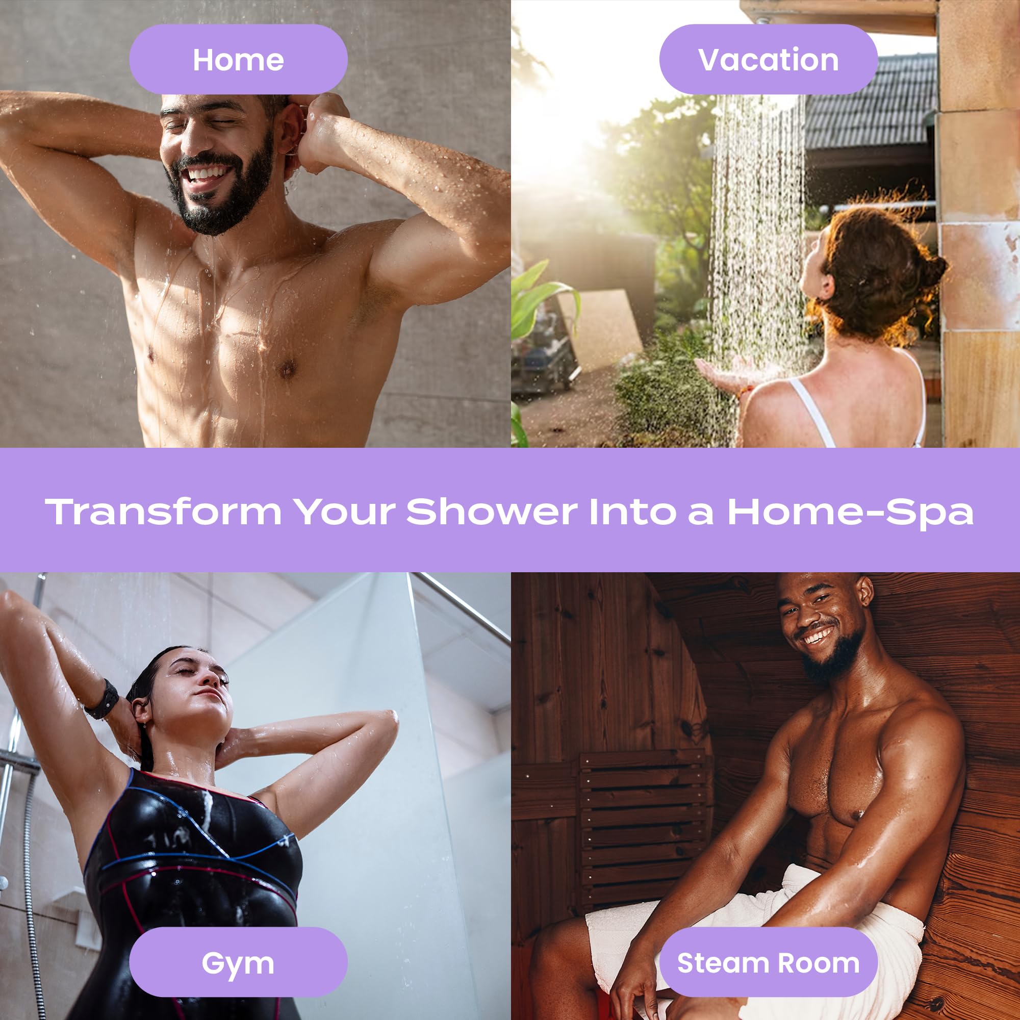 Body Restore bombas ducha lavanda, cuidado personal relajante para momentos de calma.