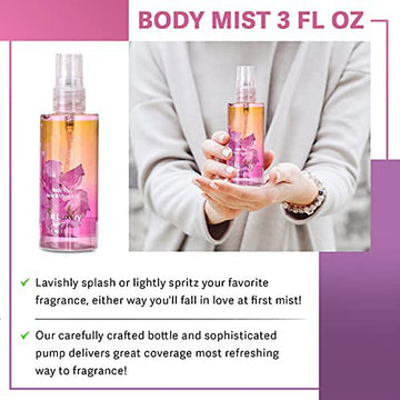Bodybeau niebla corporal flor de guisante, aroma ligero y refrescante.