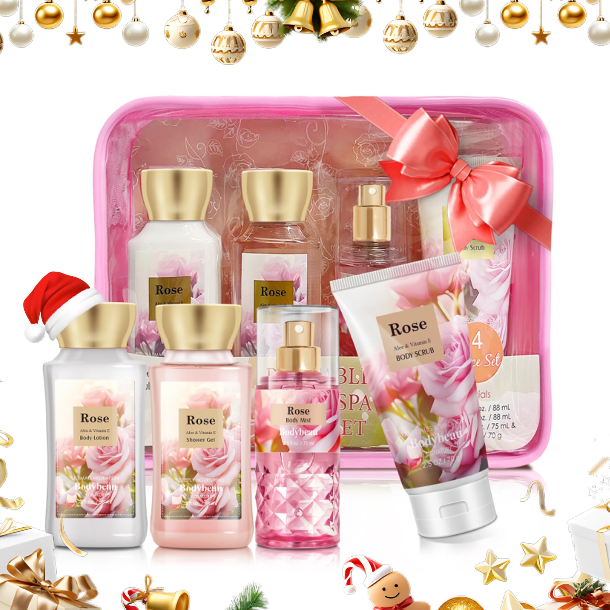 Bodybeau loción corporal rosa, hidratación ligera para todo el día.