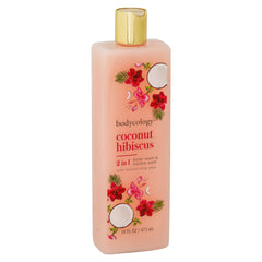 Bodycology botella de gel ducha Coco Hibisco con diseño ergonómico.