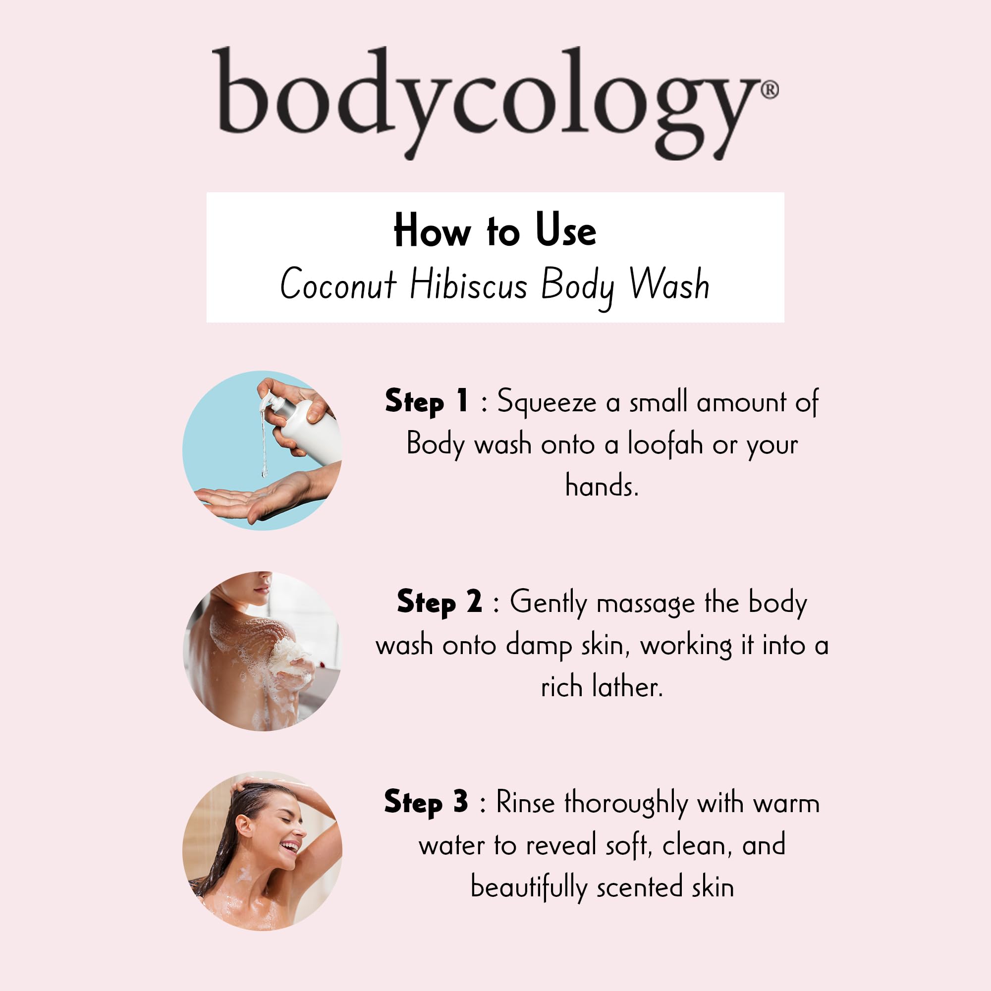 Bodycology uso diario sencillo de gel ducha Coco Hibisco para rutina rápida.