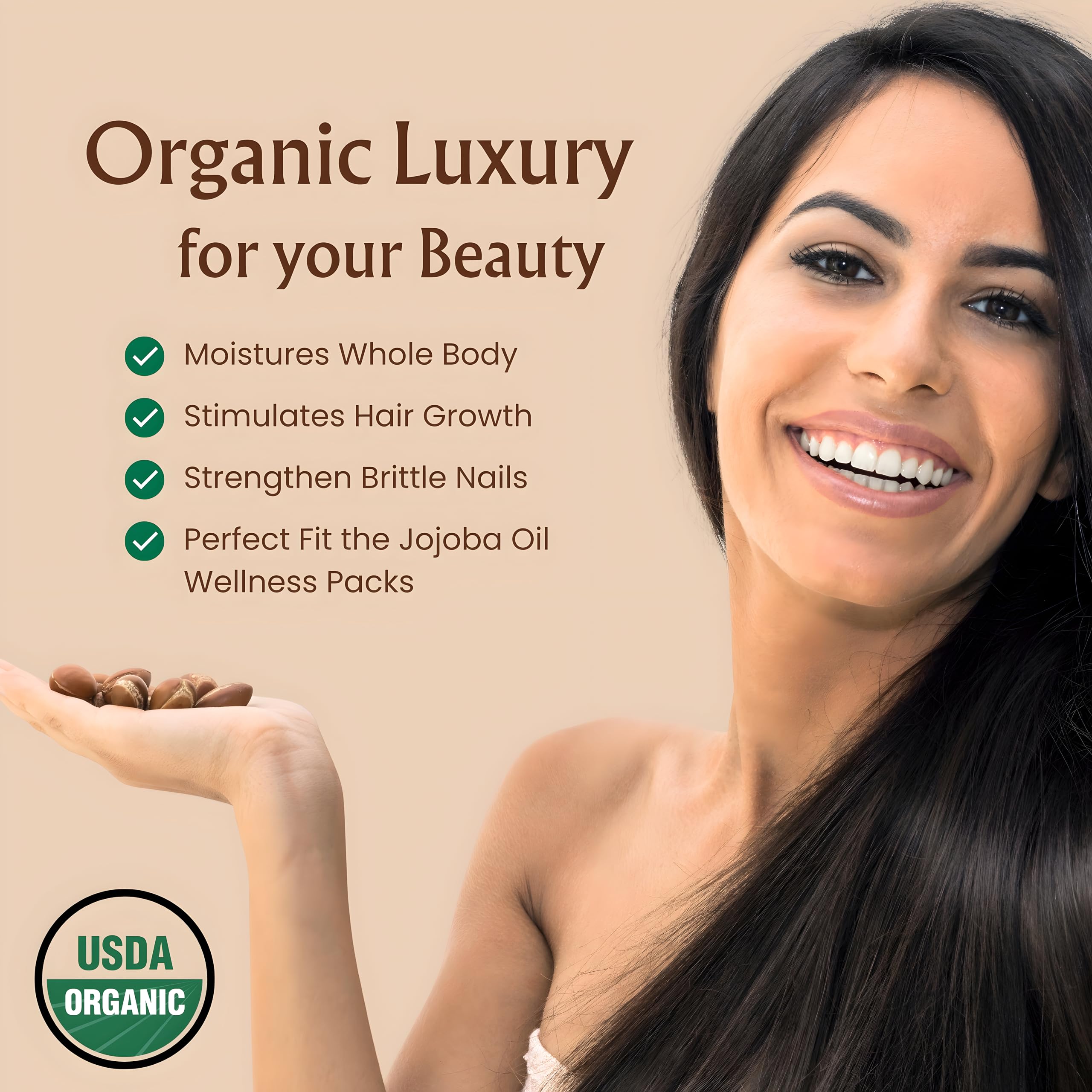 BodyJ4You Aceite de Jojoba para uñas, fortalecimiento y crecimiento natural.