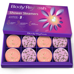 BodyRefresh bombes-douche aromathérapie lavande et pétales naturels, détente spa à domicile.