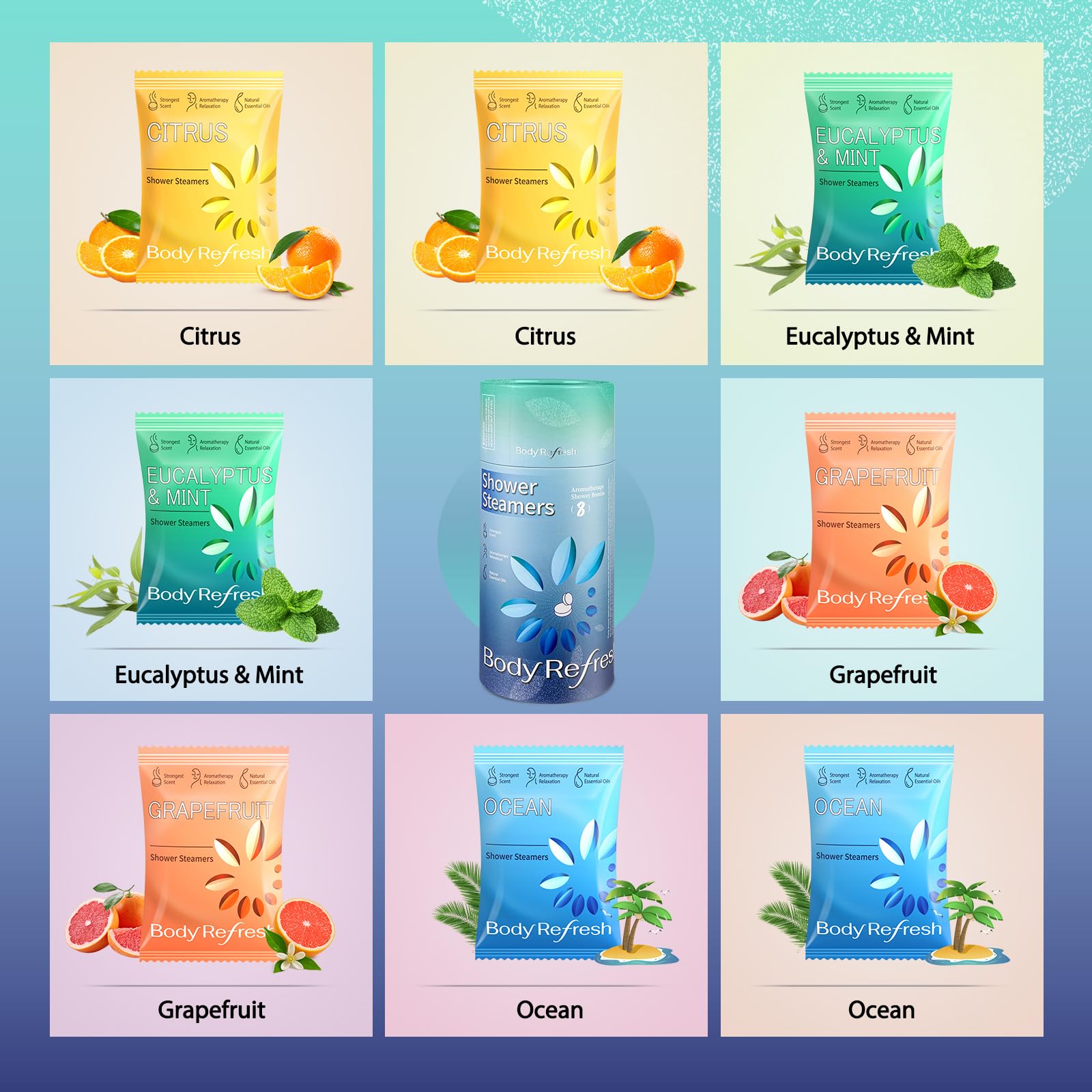 BodyRefresh bomba ducha pomelo, aroma cítrico para spa