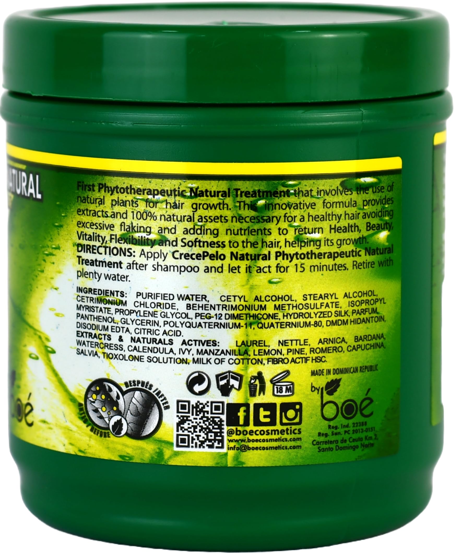BOÉ COSMETICS hidratación profunda para suavizar y reparar el cabello.