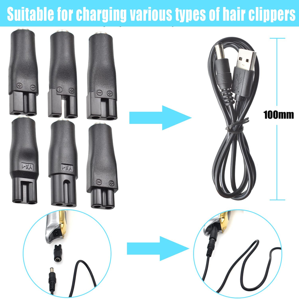 BOEEA contenido del pack: 7 cabezas y cable de carga USB para herramientas.