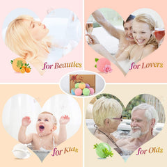 BOENFU Bombas de Baño con 12 aceites esenciales para aromaterapia