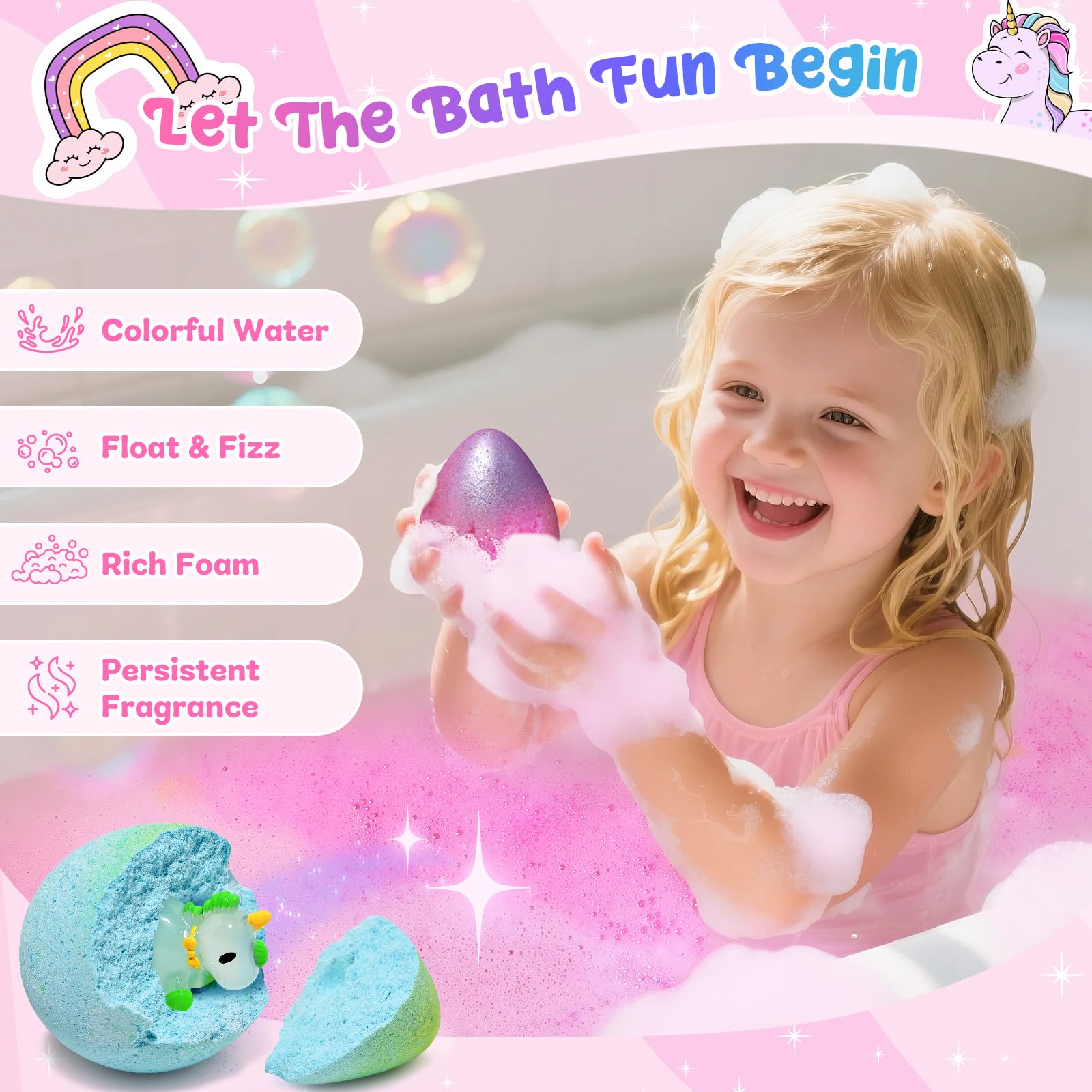 Bofuoos bomba de baño con sorpresa, ideal para cestas de Pascua.